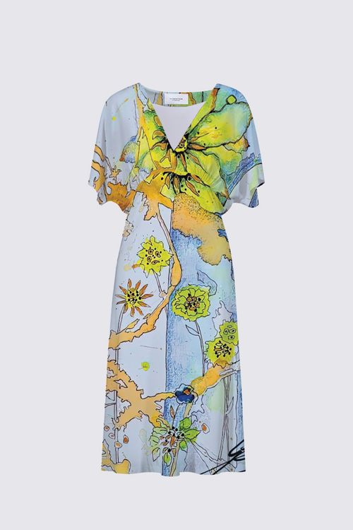 Lemon Flower Retro Dress