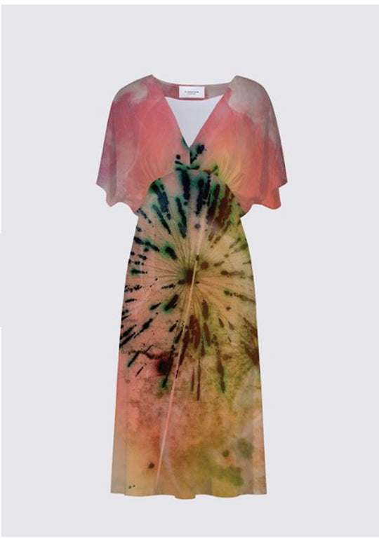 Pink Dandelion Butterfly Dress