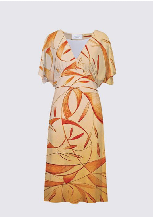 Tangerine Butterfly Dress