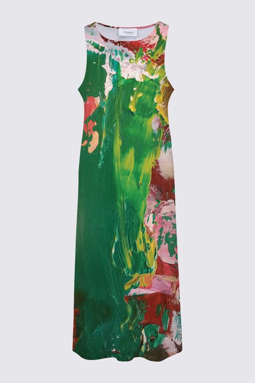 SUMMER Painting floral beauty dress♡ Biziza Women's Long Floral Print Waist Dress Summer Dresses