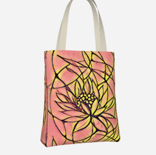 Pink Lotus Totebag