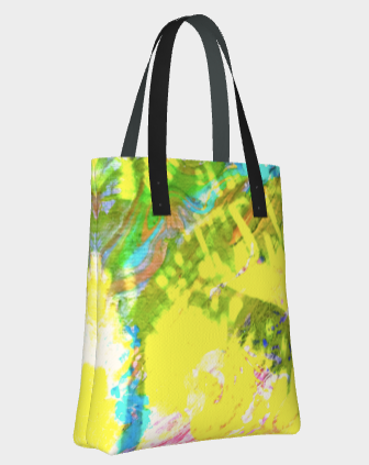 Yellow Lined Totebag