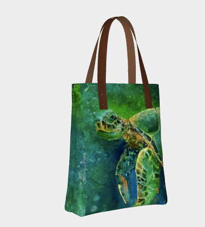 SeaTurtle Lined Totebag