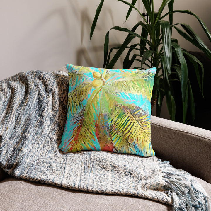 Pastel Palm Pillow