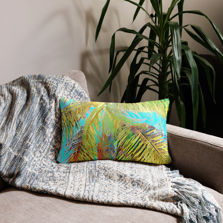 Pastel Palm Pillow