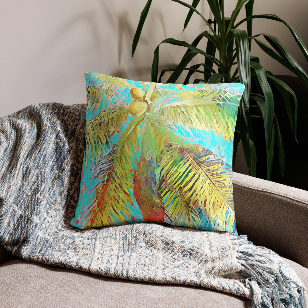 Pastel Palm Pillow