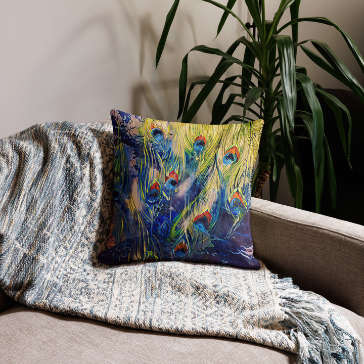 Peacock Feather Pillow