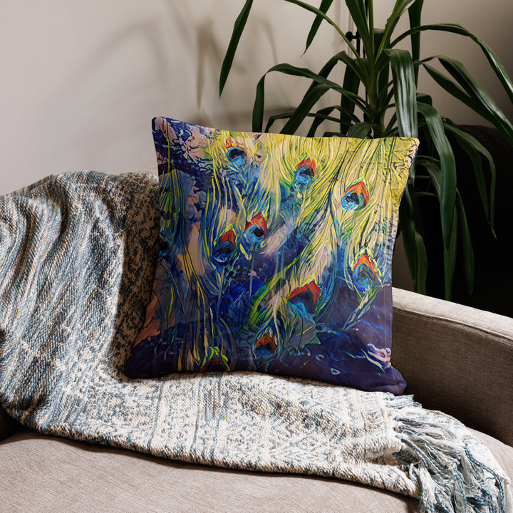 Peacock Feather Pillow