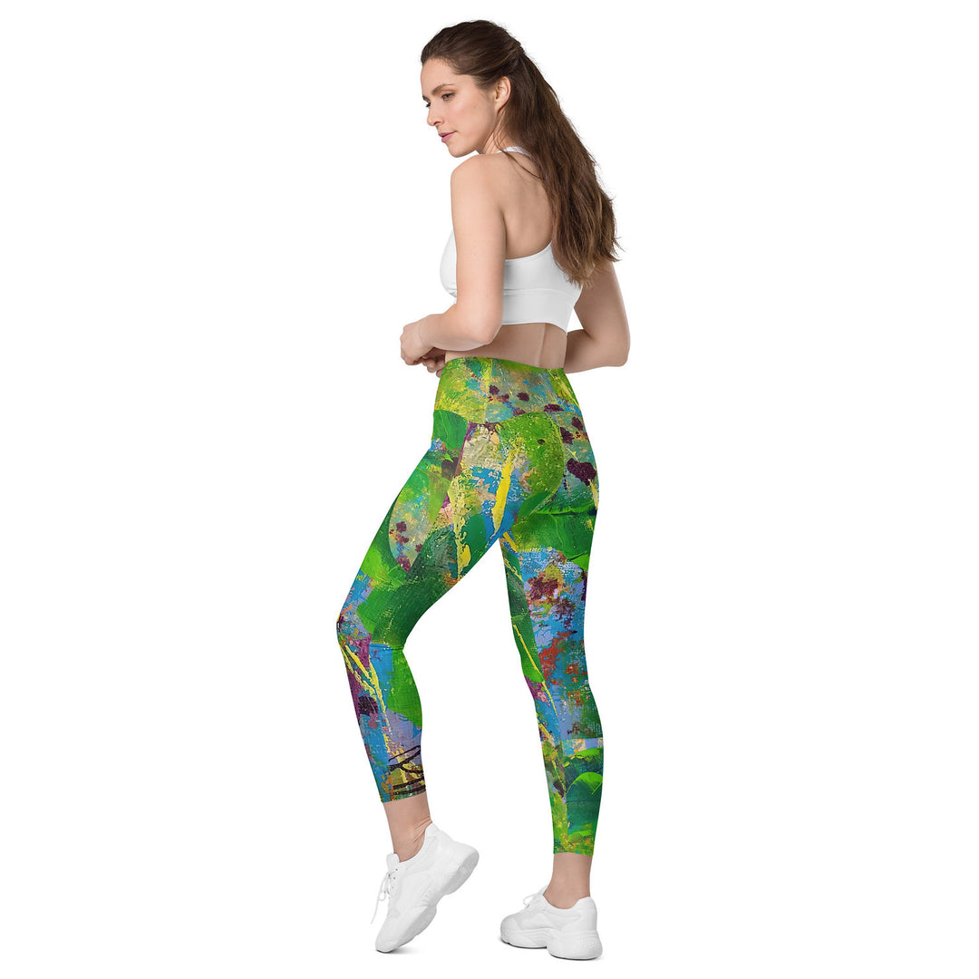 Banana Palm Leggings with pockets