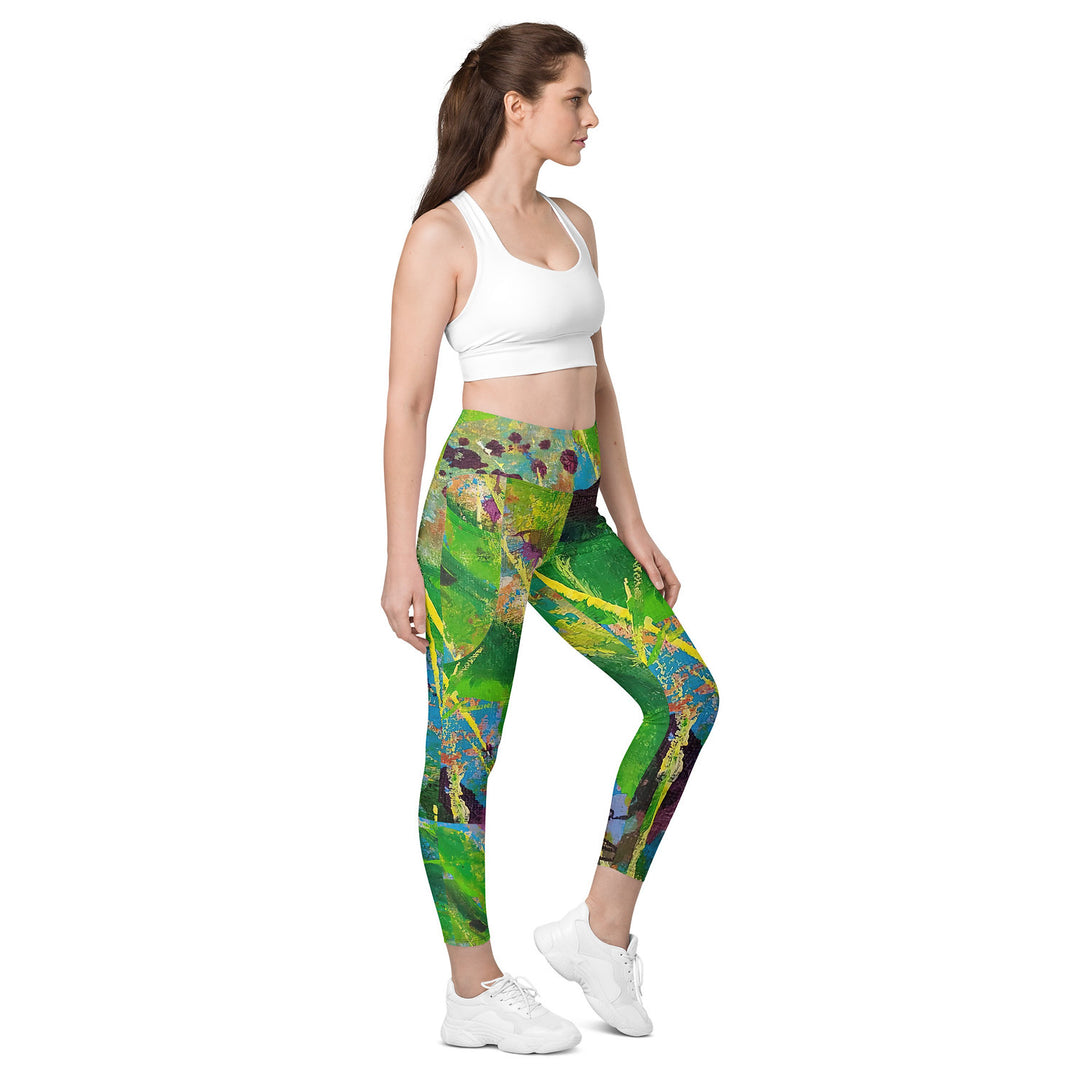 Banana Palm Leggings with pockets